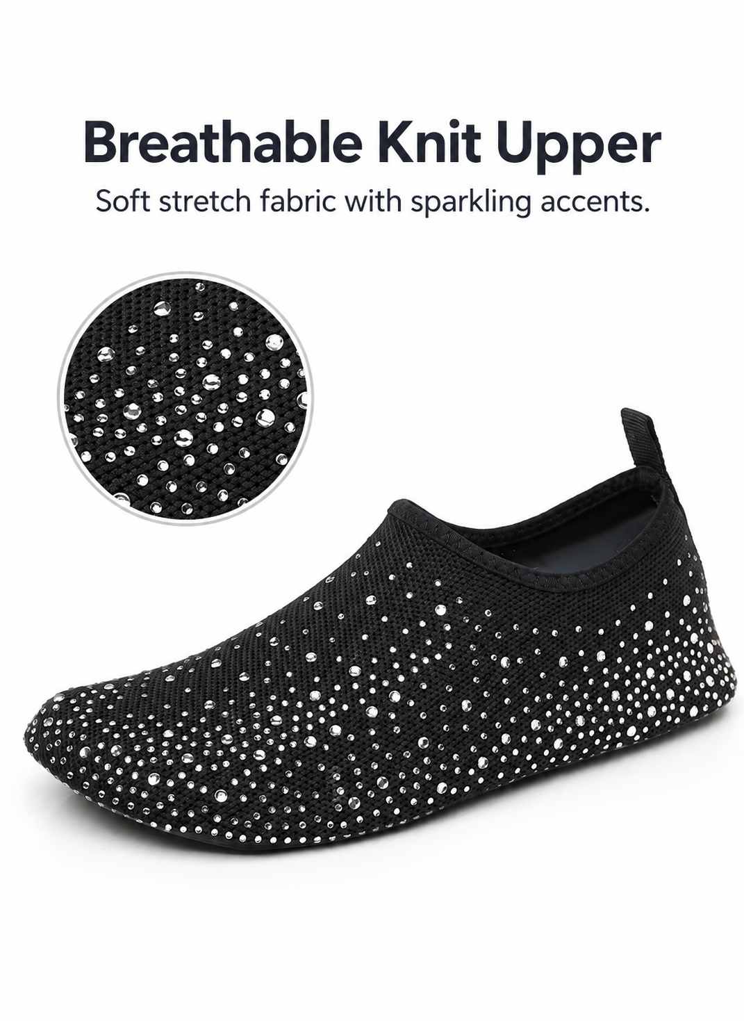 Women's Barefoot Shoes Back to School Diamond Knit Slip-On House Slippers for Indoor Outdoor Walking, Lightweight Travel Shoes, Quick-Dry Water Shoes for Yoga, Beach & Vacation#sohochic