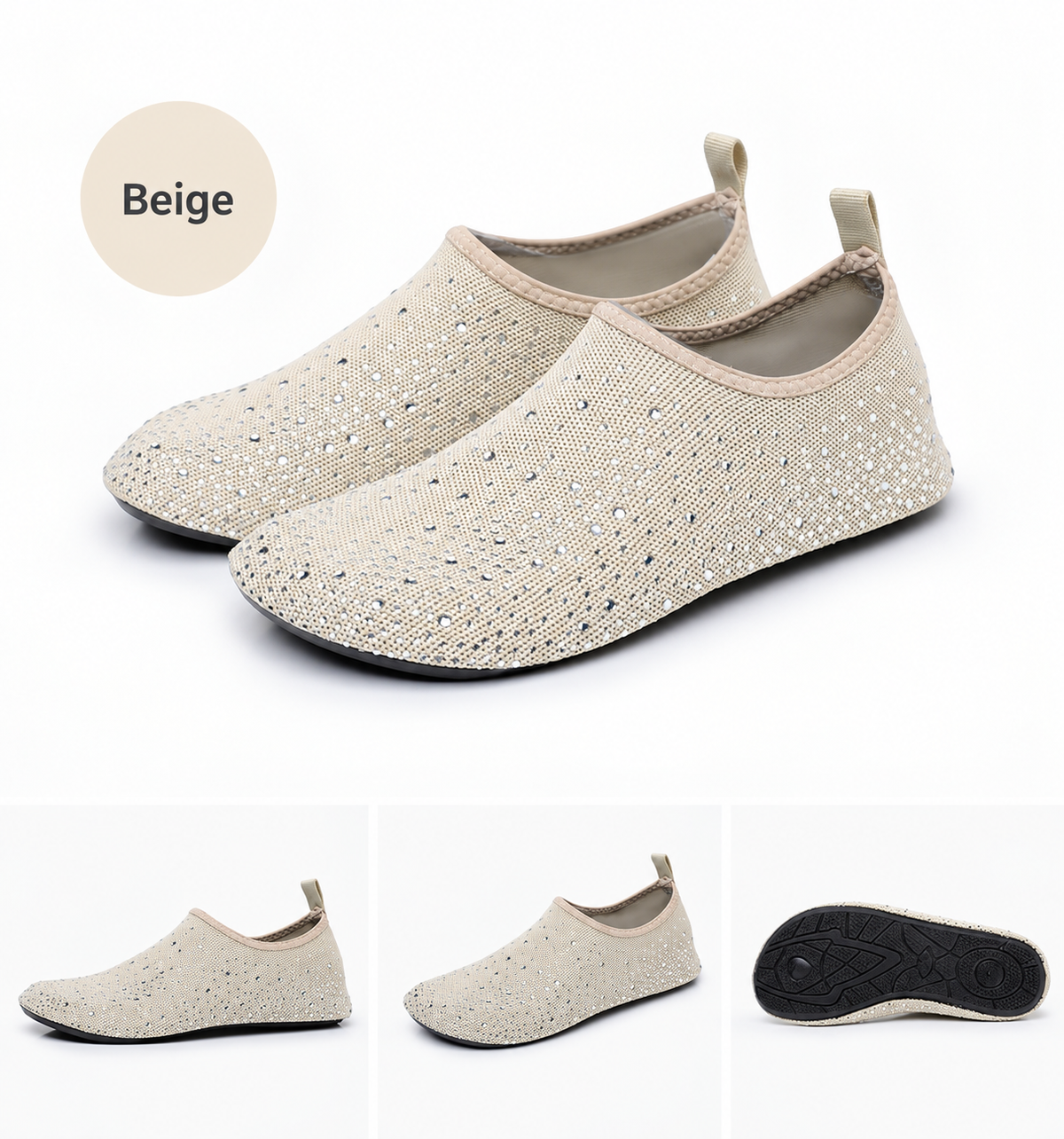 Women's Barefoot Shoes Back to School Diamond Knit Slip-On House Slippers for Indoor Outdoor Walking, Lightweight Travel Shoes, Quick-Dry Water Shoes for Yoga, Beach & Vacation#sohochic